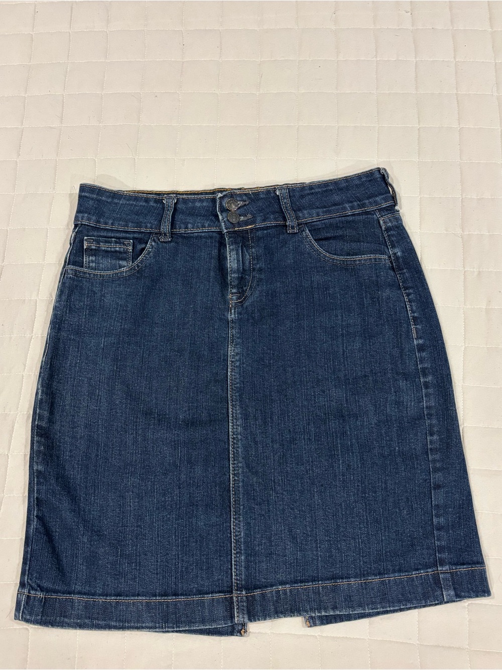 Old Navy Ultra Blue Denim Mini Skirt Size 4 Dark Wash Stretch Jean Skirt